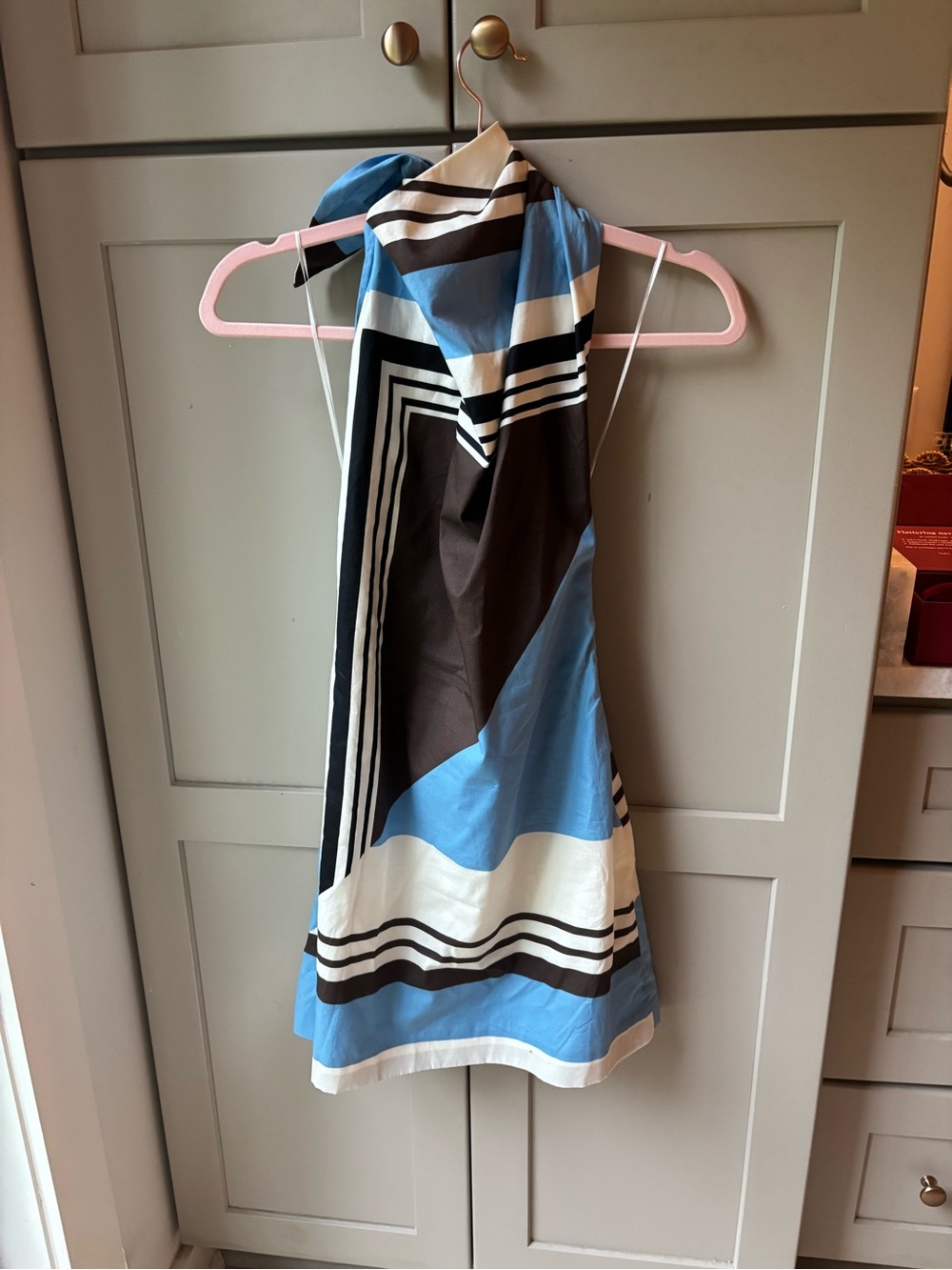 Zara Cream Blouse with Black Piping